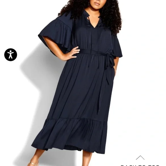 NEW City Chic ruffle midi dress - Picture 1 of 10